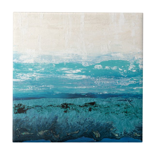 Sapphire Blue Watercolor Fliese (Vorderseite)