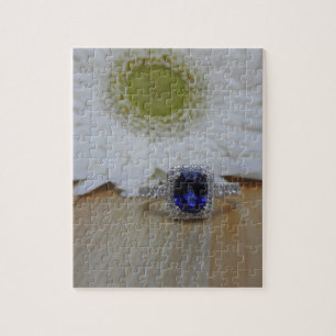 Sapphire Diamant Fiançailles Ring Jigsaw Puzzle