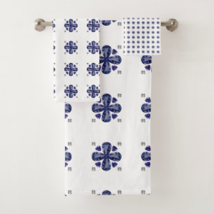 Sapphire Diamond Art, blau Badhandtuch Set