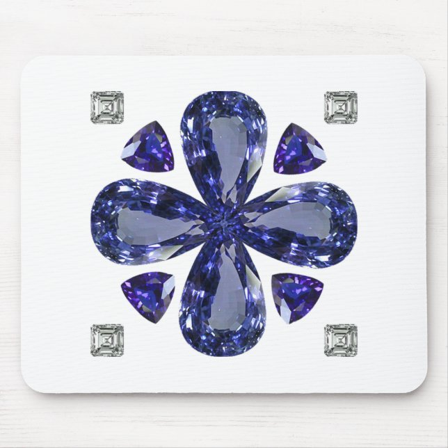 Sapphire Diamond Art, blau Mousepad (Vorne)