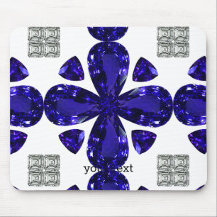 Sapphire Diamond Art, blau Mousepad