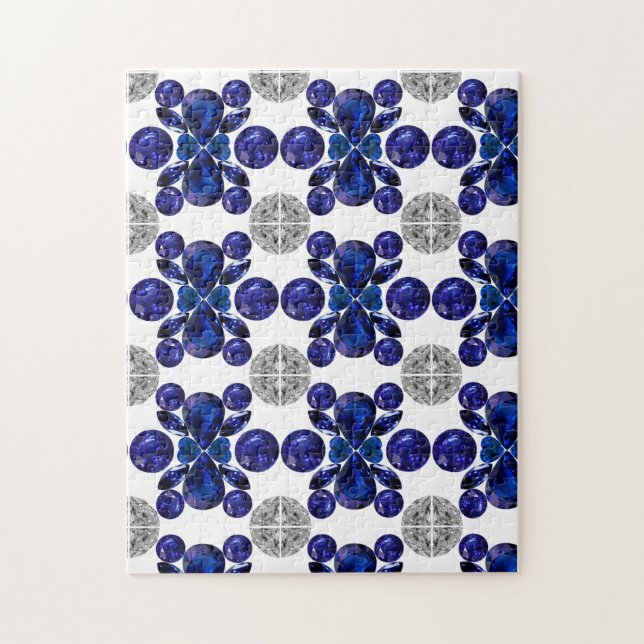 Sapphire Diamond Gemstone Art Blue (Vertikal)