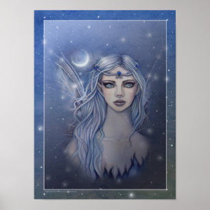 Sapphire Fairy Fantasy Art Poster