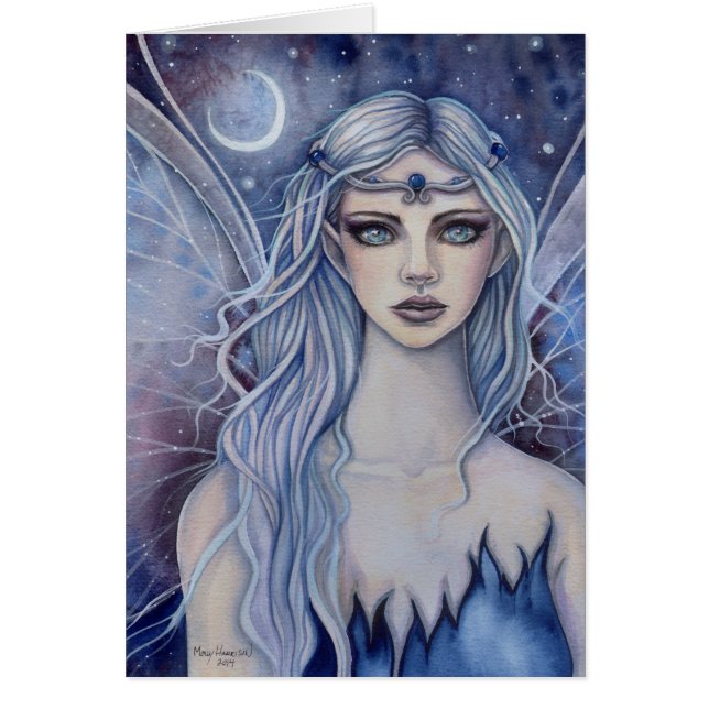 Sapphire Fairy Imaginaire aquarelle Art (Devant)