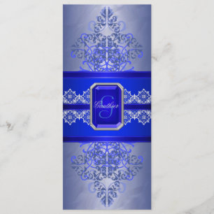 Sapphire Frost Monogramme Faire-part de mariage de