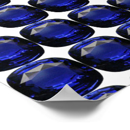 Sapphire Gemstone Blue Poster