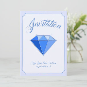 Sapphire Gemstone. Schmuck. 45 Hochzeitstag Einladung