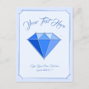 Sapphire Gemstone. Schmuck. 45 Hochzeitstag Postkarte