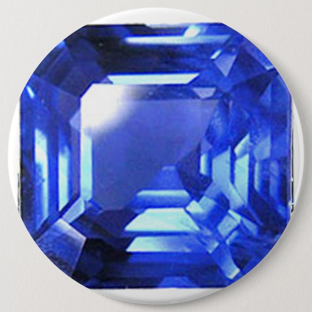 Sapphire Gemstone Sky Blue Button (Vorderseite)