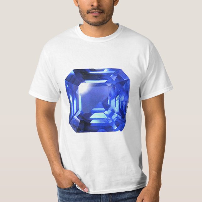 Sapphire Gemstone Sky Blue T-Shirt (Vorderseite)