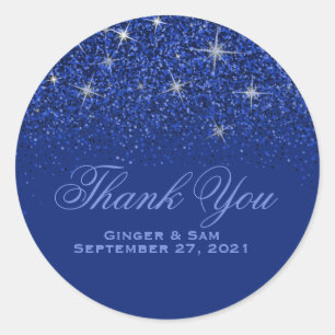 Sapphire Glitz Stickers Merci Parties scintillant