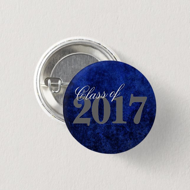 Sapphire Grad | Blue Royal Cobalt Azure Year Button (Vorne & Hinten)