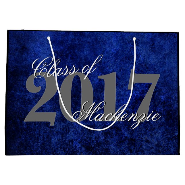 Sapphire Grad | Blue Royal Cobalt Große Geschenktüte (Rückseite)