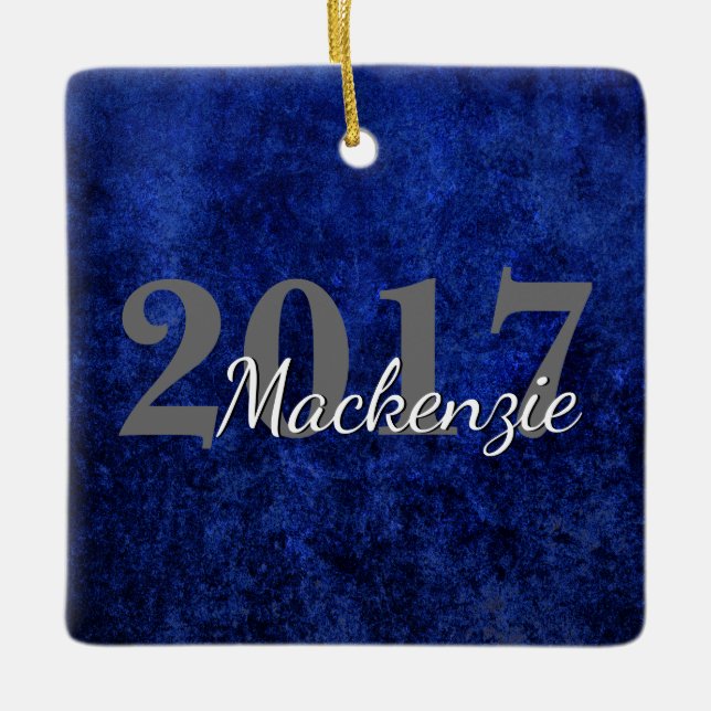 Sapphire Grad | Blue Royal Cobalt Keramikornament (Vorderseite)