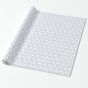 Sapphire Herz Edelstein blaue Linie Kunstmuster wi Geschenkpapier