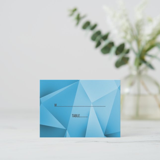 Sapphire Jewel Tones Mariage Cartes de Place (Debout devant)