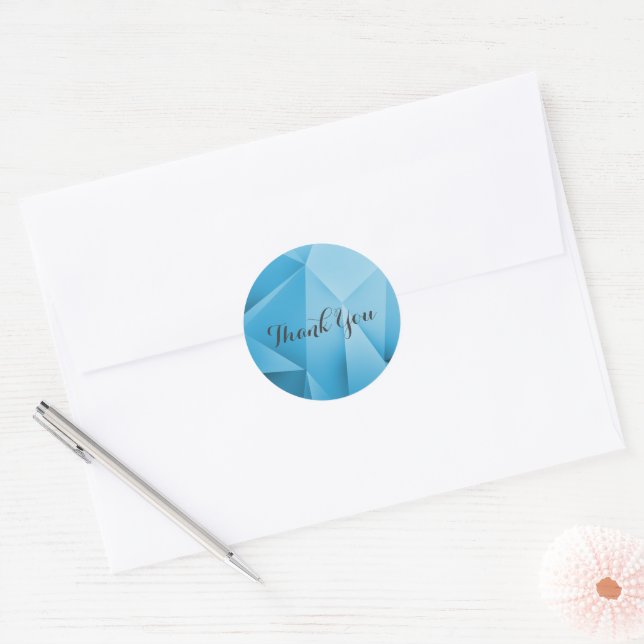 Sapphire Jewel Tones Merci Stickers (Enveloppe)