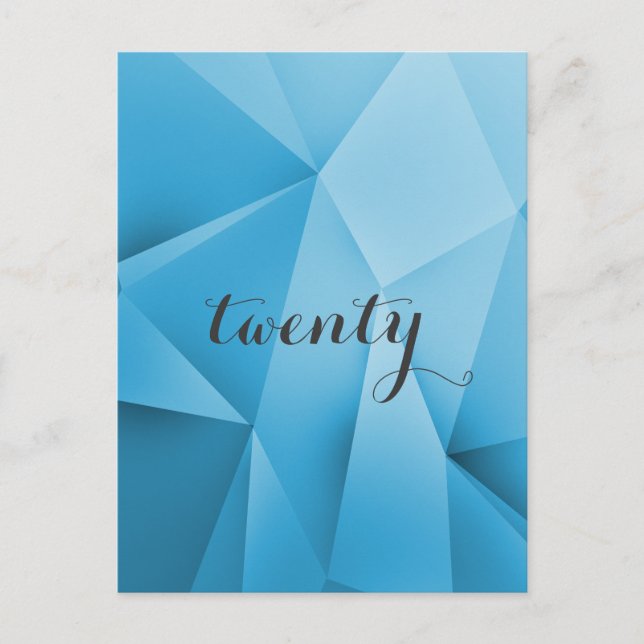 Sapphire Jewel Tones Numéro de tableau Carte posta (Devant)