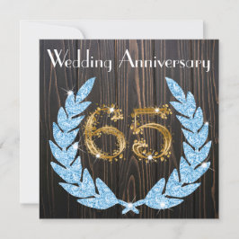 Sapphire Laurel Gold 65. Hochzeitstag Einladung