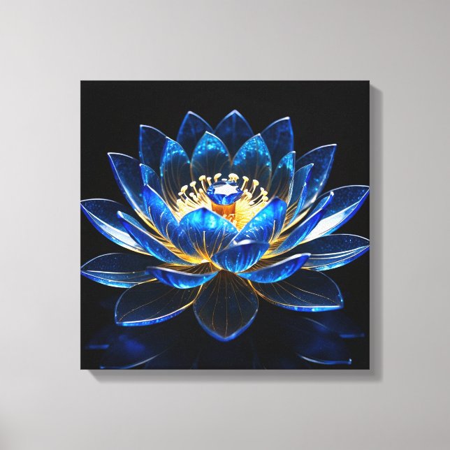 Sapphire Lotus Blossom Leinwanddruck (Vorderseite)