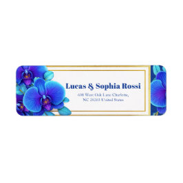 Sapphire Magenta Gilded Orchid Return Address