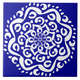 Sapphire Mandala Fliese