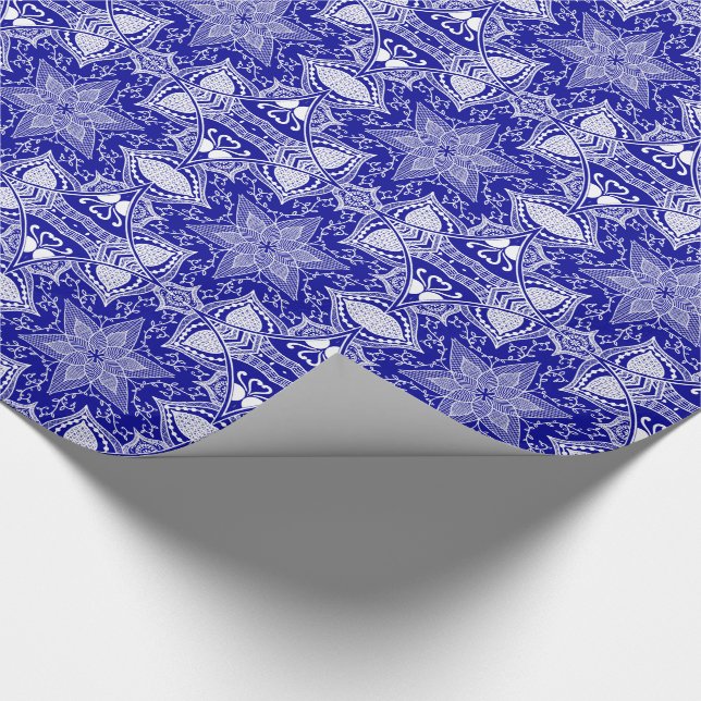 Sapphire Mandala Geschenkpapier (Ecke)