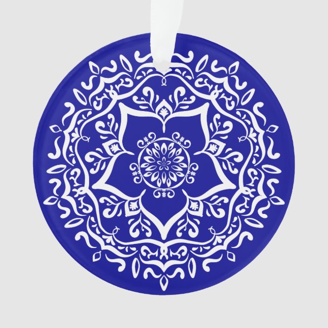 Sapphire Mandala Ornament (Vorderseite)