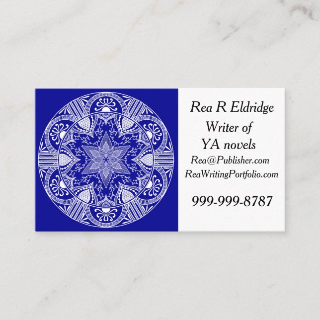 Sapphire Mandala Visitenkarte (Vorderseite)