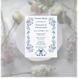 Sapphire Mariage Menu Card Bells Sollwork