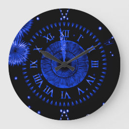 Sapphire Midnight Clock Große Wanduhr