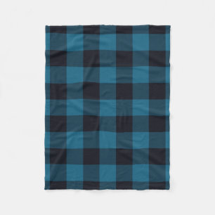 Sapphire Navy Buffalo Kariert Twill Fleecedecke