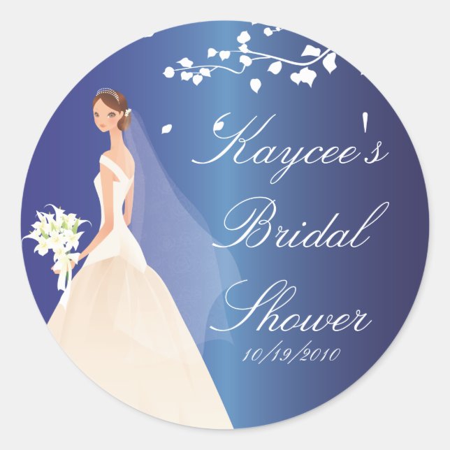 Sapphire Sticker Fête des mariées Bride Bleue (Devant)