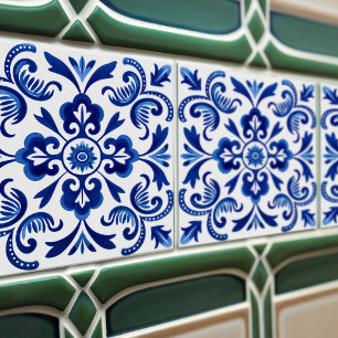 Sapphire Talavera Lissabon Gemusterte Keramik Desi Fliese