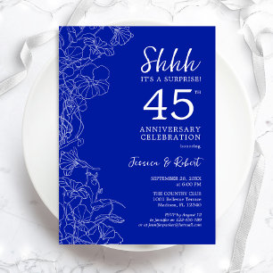 Sapphire White Überraschung 45. Jubiläum Einladung