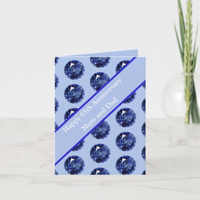 Sapphire zum 65. Jahrestag Karte (Vorderseite)