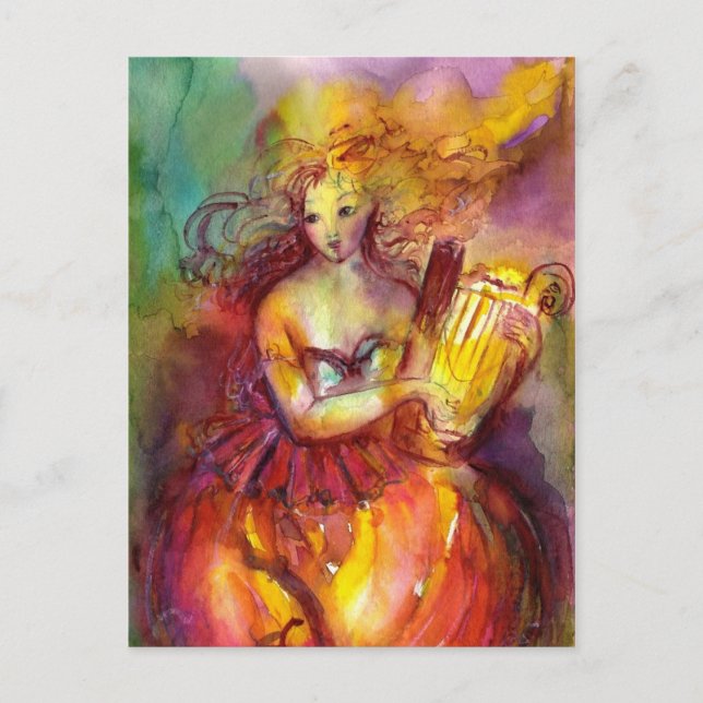SAPPHO, TANZEN, MUSIK UND POETRY POSTKARTE (Vorderseite)