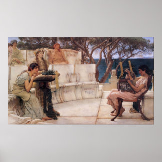 Sappho und Alcaeus Poster