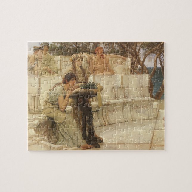 Sappho und Alcaeus von Sir Lawrence Alma Tadema (Horizontal)