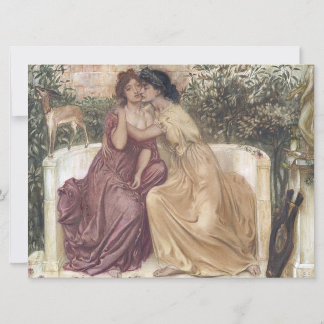 Sappho und Erinna in einem griechischen Garten (le Karte (Vorderseite)
