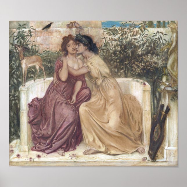 Sappho und Erinna in einem griechischen Garten (le Poster (Vorne)