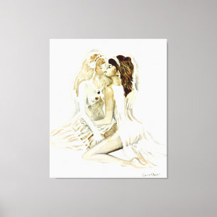 Sappho und ihr Liebhaber Leinwanddruck