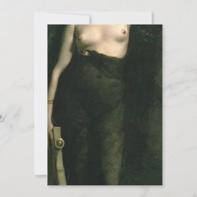 Sappho von Charles Auguste Mengin Einladung (Vorderseite)