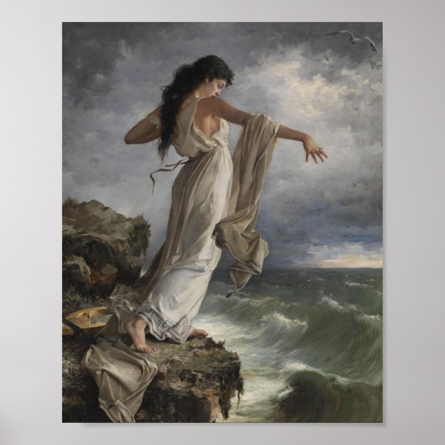 Sappho von Miquel Carbonell I Selva (1854-1896) Poster (Vorne)