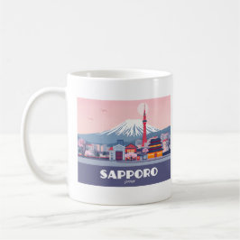 Sapporo Japan Hokkaido Cityscape Pastel Travel Kaffeetasse