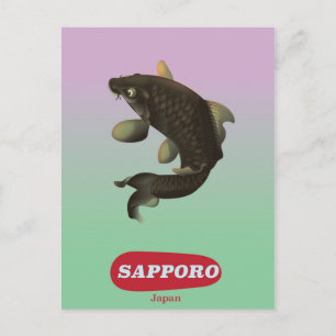 Sapporo Japan Vintage-Reiseposter Postkarte