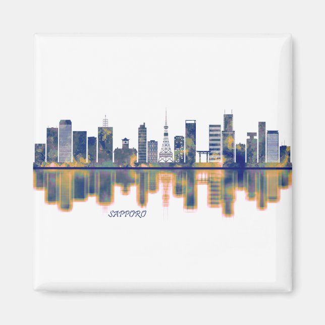Sapporo Skyline Magnet (Vorne)