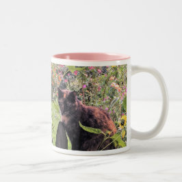 Sara auf dem Zaun Zweifarbige Tasse