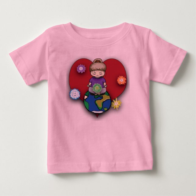Sara Fay vermittelt über Globe mit Elementaren Baby T-shirt (Vorderseite)