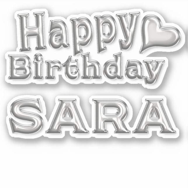Sara Happy Birthday Autocollants (Devant)
